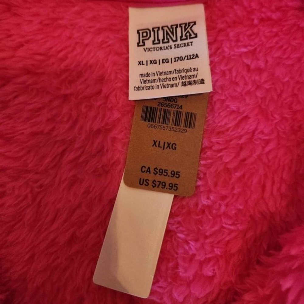 Victoria secret zip up fuzzy jacket